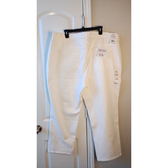 NWT Gloria Vanderbilt Amanda Slimming Jeans Women Size 24W Short Vintage White - Picture 4 of 16